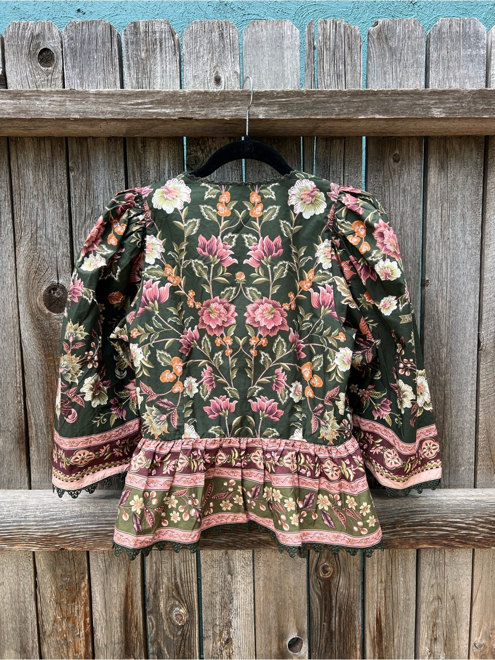 Farm Rio Majestic Garden Peplum Blouse - Picture 2 of 6